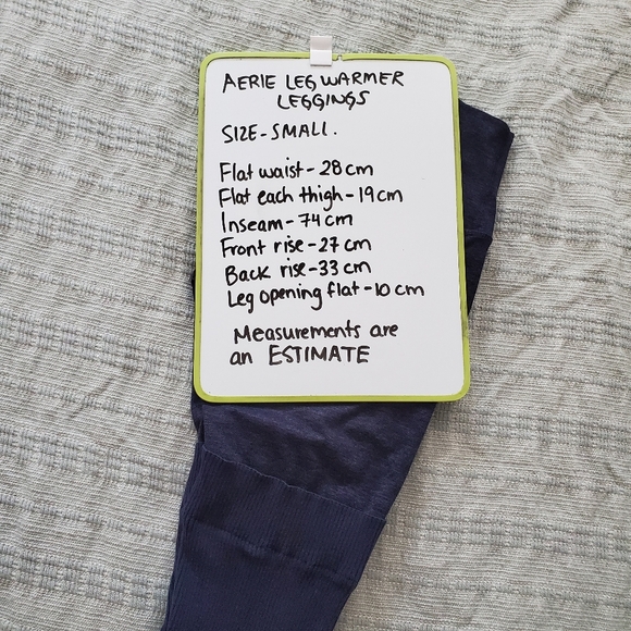 Aerie Over The Knee Leg Warmer Blue High-Rise Leggings - Picture 2 of 16